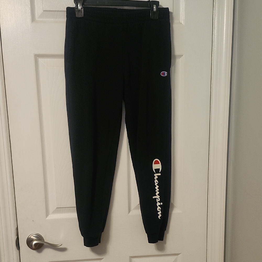 Champion Kids Black Joggers with Logo